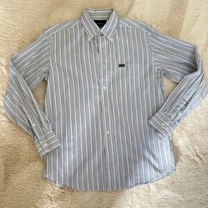 Faconnable Striped Blue and White Men's Shirt